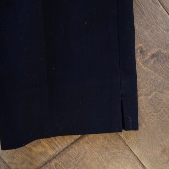 M.M.Lafleur Trouser Pants Womens 10 Black Stretch Straight Leg Classic Side Zip - Picture 6 of 9